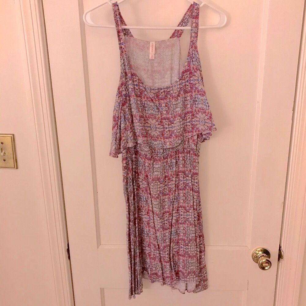 Xhilaration Multi Colored  Flounce Dress  szL